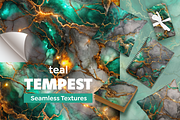 Teal Tempest Seamless Textures, a Texture Graphic by Curve Design (Thumbnail 1 of 7)