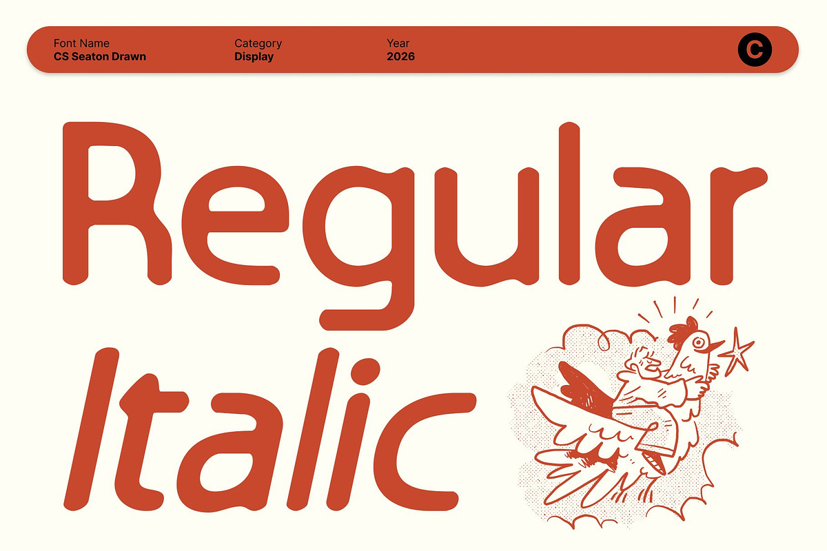 CS Seaton Drawn, a Sans Serif Font by Craft Supply Co. (Photo 5 of 8)