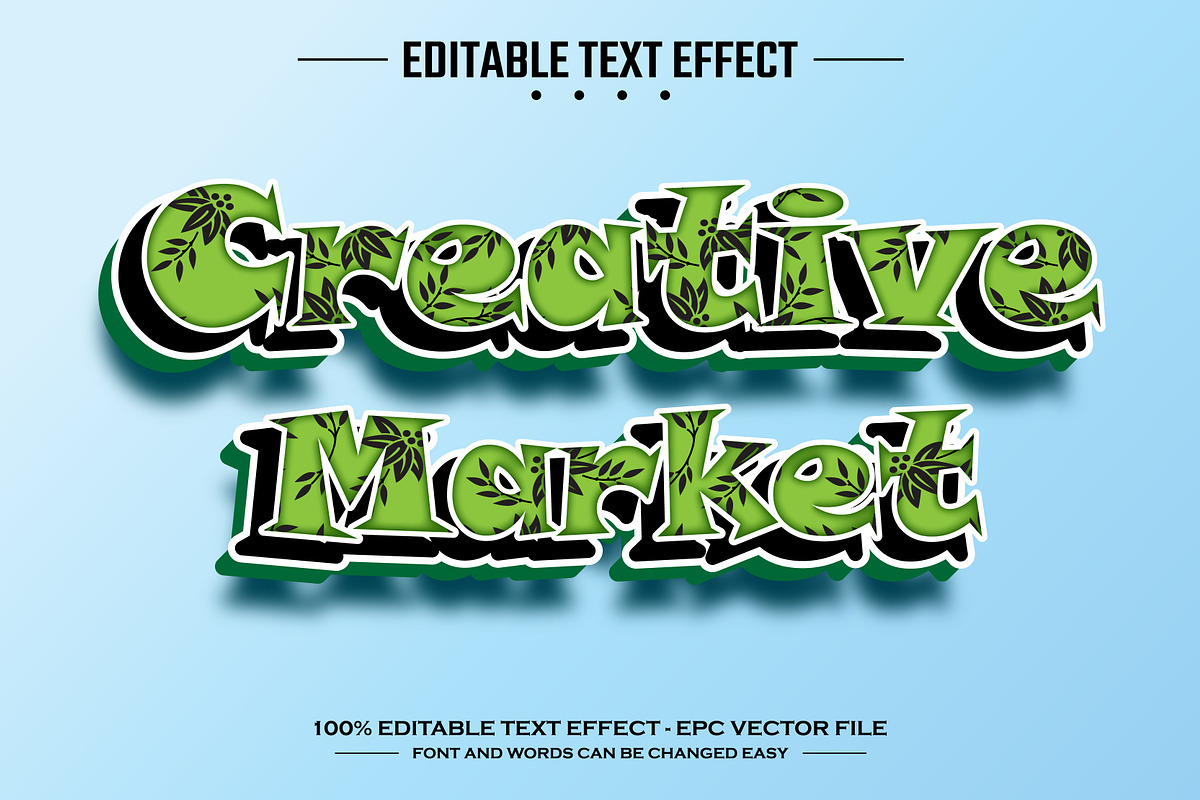 Oil palm 3D editable text effect, a Layer Style Add-On by nicemorning (Photo 3 of 3)