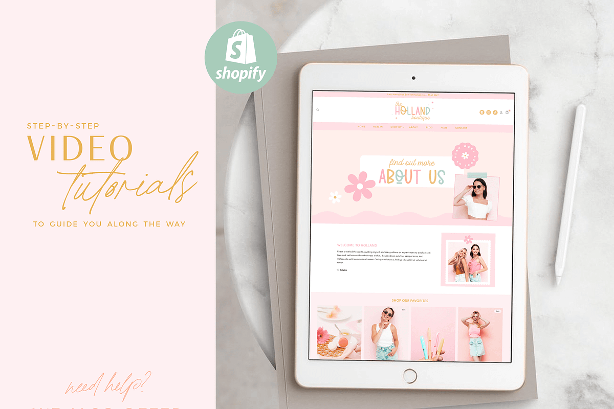 Pastel Boutique Shopify Theme, a Shopify Template by Macarons and Mimosas (Photo 8 of 10)