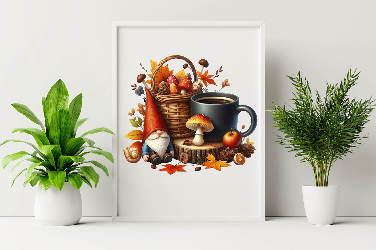 Autumn Gnomes  Sublimation Clipart B, an Illustration by SVGArt (Photo 3 of 8)