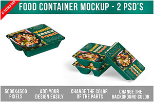 Food Container Mockup PSD