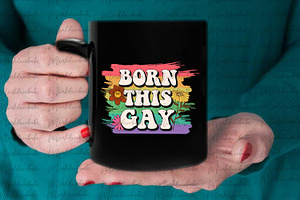 Retro Born This Gay LGBT Png