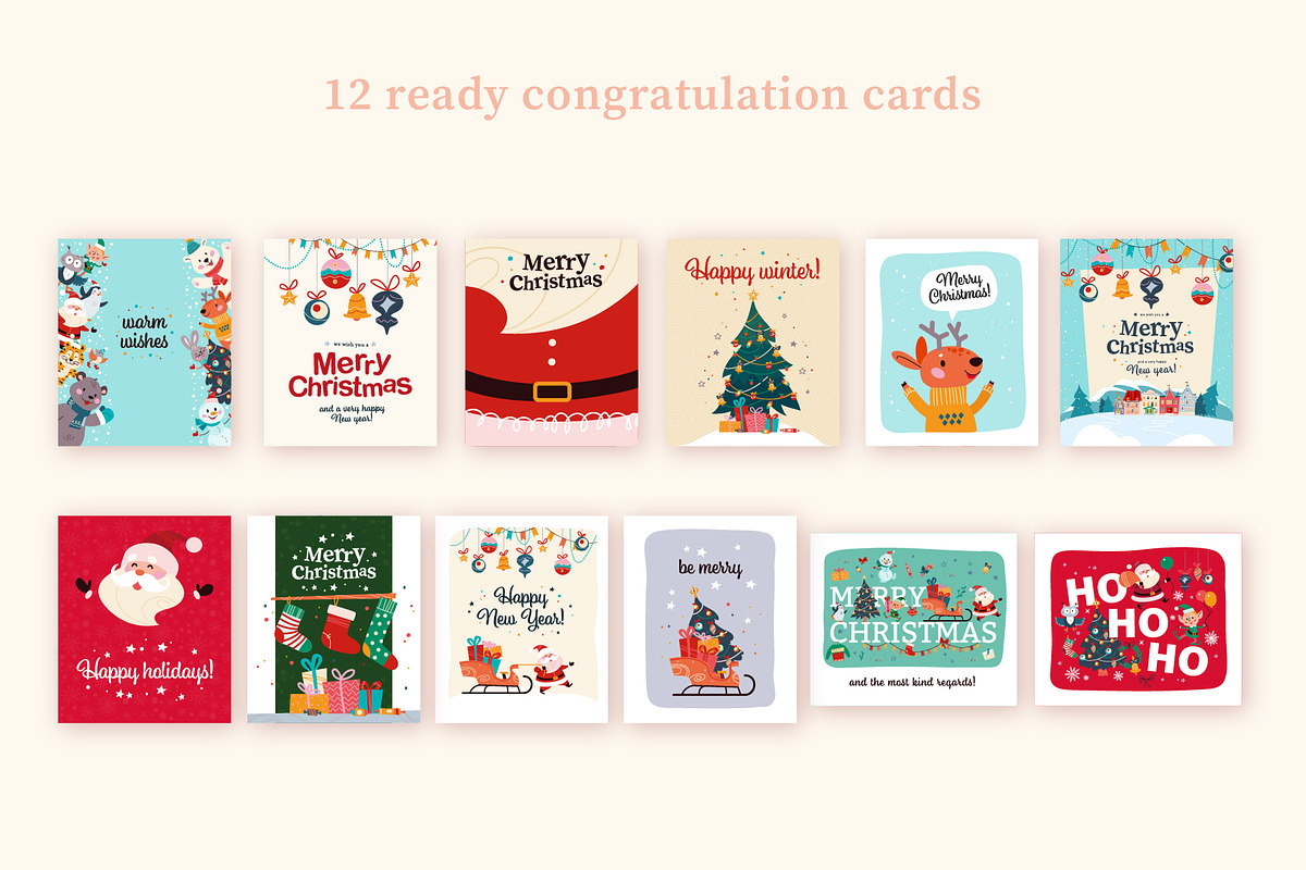 Cozy Cristmas kit, an Animal Illustration by Funnystore (Photo 8 of 22)