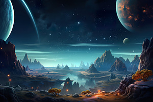 Space Exploration background, a Background Photo by Munco Art & Design