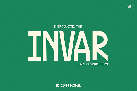 Invar, a Sans Serif Font by Dipto design