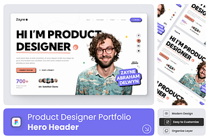 Designer Portfolio Hero Section, an UI Kit Template by Annora Studio