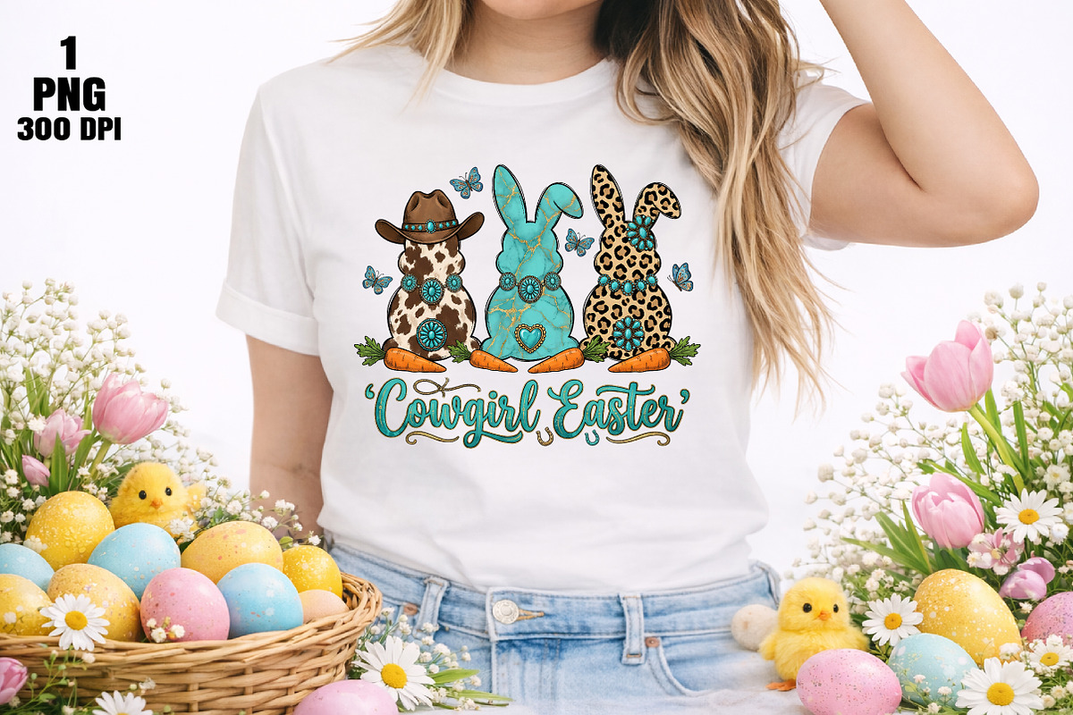 Cowgirl Easter Western Easter Png, an Illustration by Daily.Designs (Photo 4 of 5)
