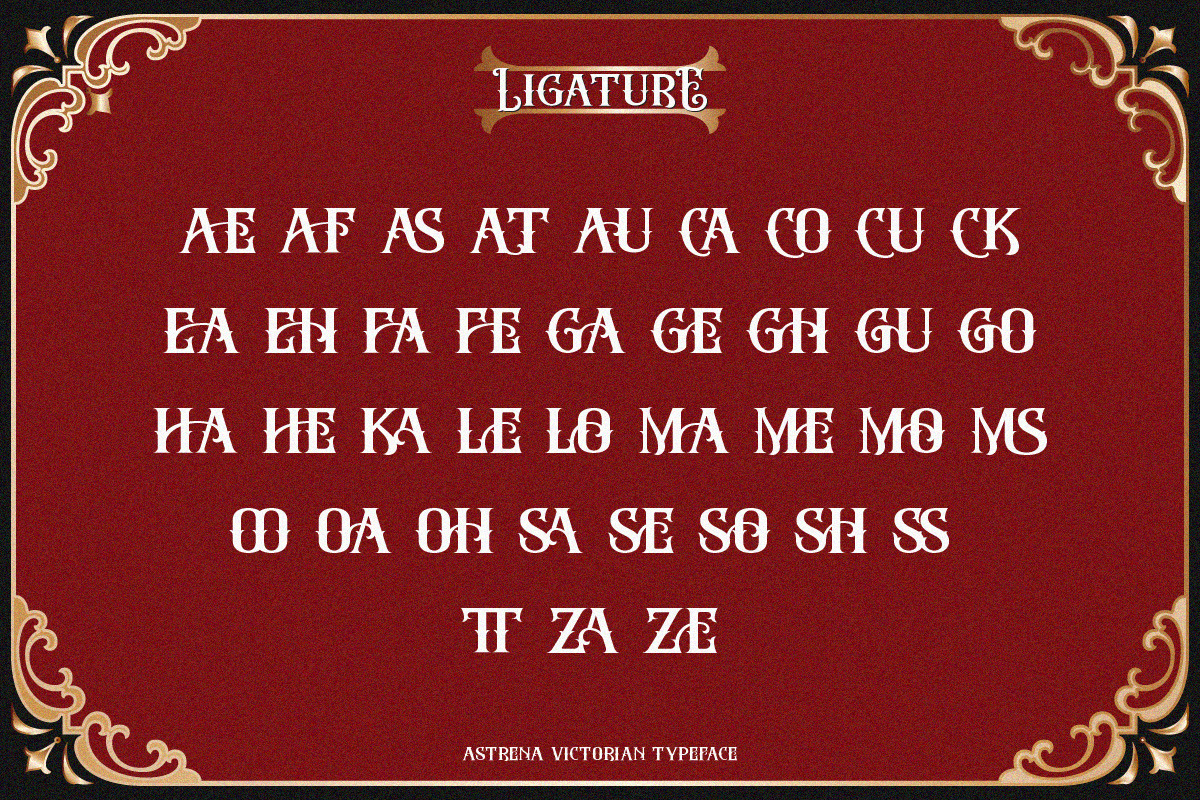 Astrena | Display Typeface, a Blackletter Font by Pentagonistudio (Photo 12 of 15)