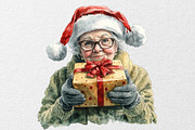 Funny Old Lady Christmas Sublimation, an Illustration by DreamCafeArt (Thumbnail 5 of 5)