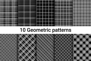 Seamless Patterns. Linear style. 