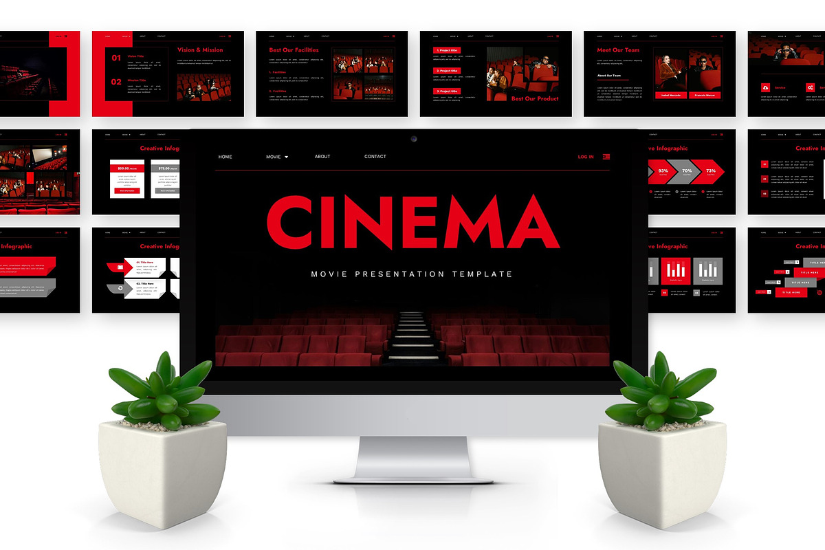 Cinema - Movie Powerpoint, a Presentation Template by Deepslide Studio (Photo 5 of 6)