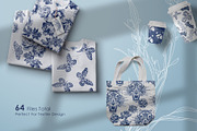 Classic blue. Animals and flowers., an Animal Illustration by LanaDzi (Thumbnail 5 of 10)