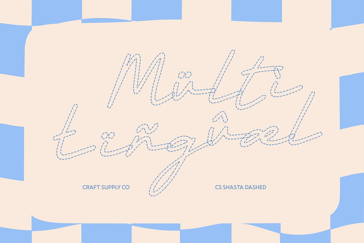 CS Shasta Dashed, a Script Font by Craft Supply Co. (Photo 7 of 8)