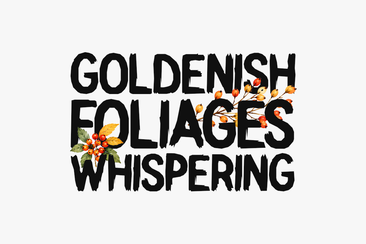 Golden Autumn Typeface, a Sans Serif Font by Seemly Fonts (Photo 4 of 5)
