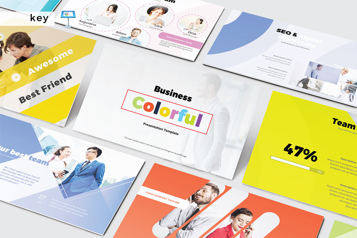 BUSINESS COLORFUL - Keynote Template, a Presentation Template by Shafura (Photo 1 of 6)