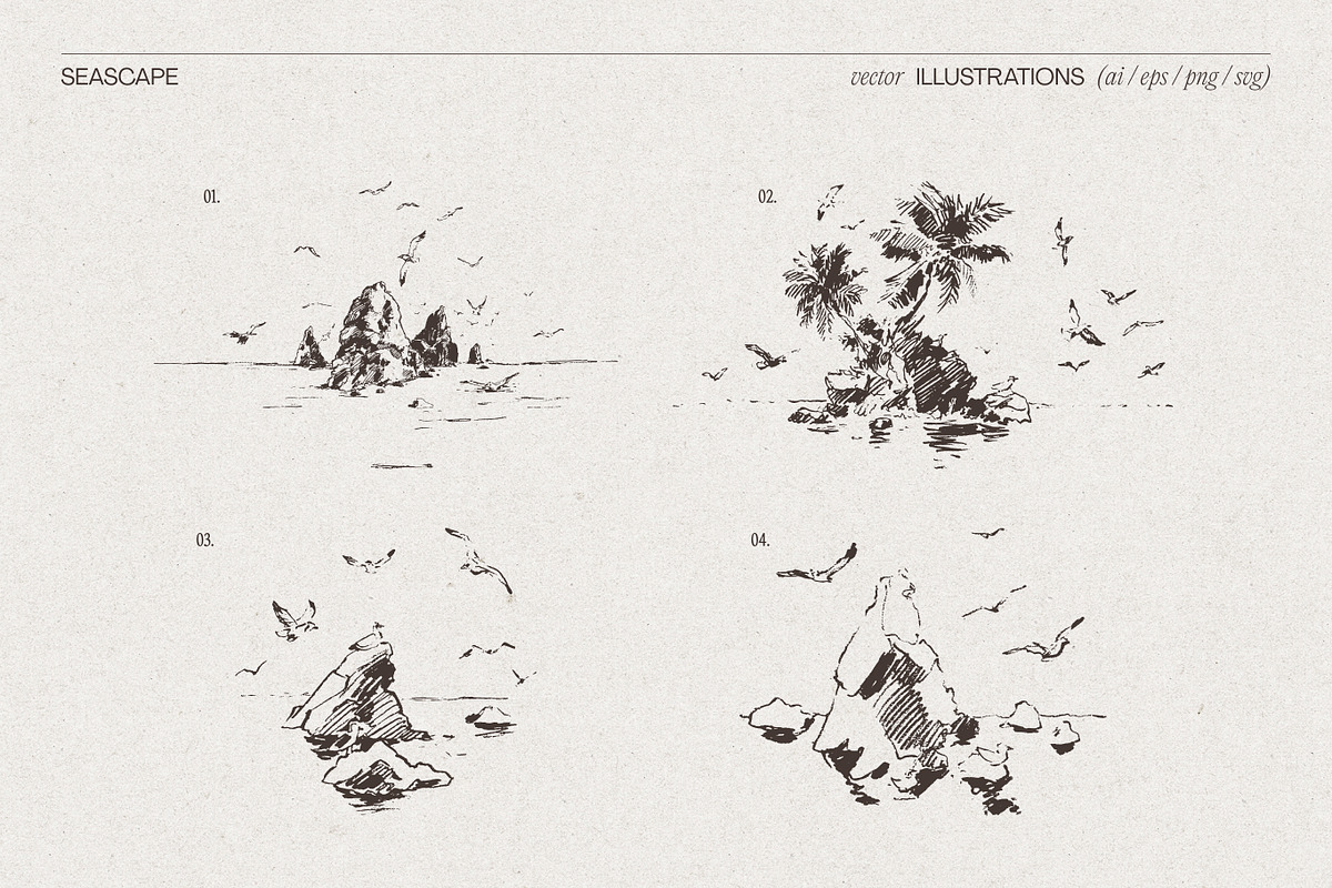 Vintage Nature Landscape Collection, a Seasonal Illustration by TheMountBirdStudio (Photo 11 of 17)