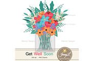 Get Well Soon Digital Papers Clipart, a Pattern Graphic by JennyL Designs (Thumbnail 5 of 9)