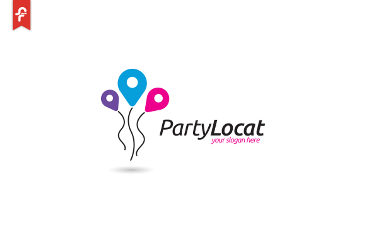 Party Locat Logo, a Branding & Logo Template by ft.studio