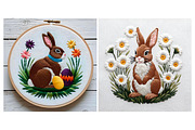 SET Easter idea Embossed Embroidery, a Background Graphic by IrySha (Thumbnail 4 of 6)