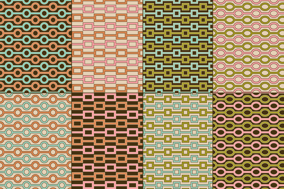 Retro Palette Seamless Geometrics, a Pattern Graphic by Melissa Held Designs (Photo 2 of 3)