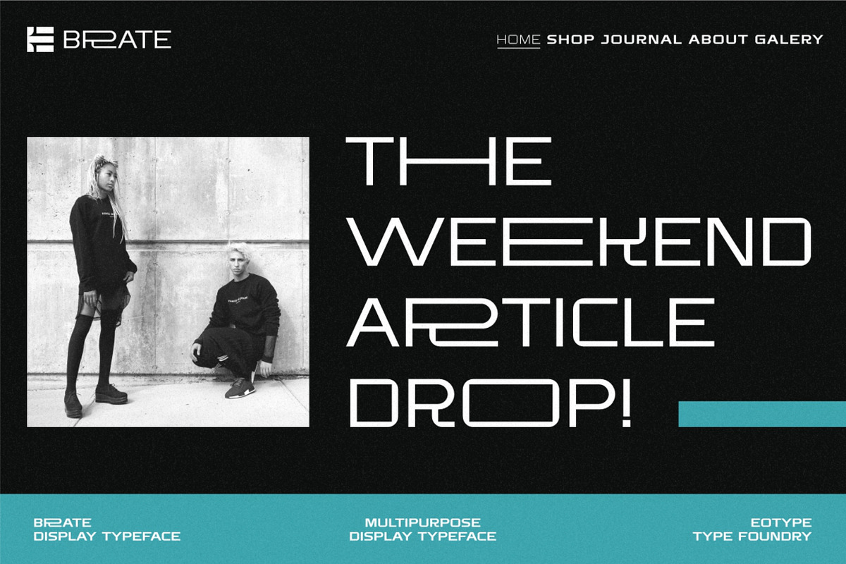 Brate, a Sans Serif Font by Eotype Studio (Photo 2 of 12)