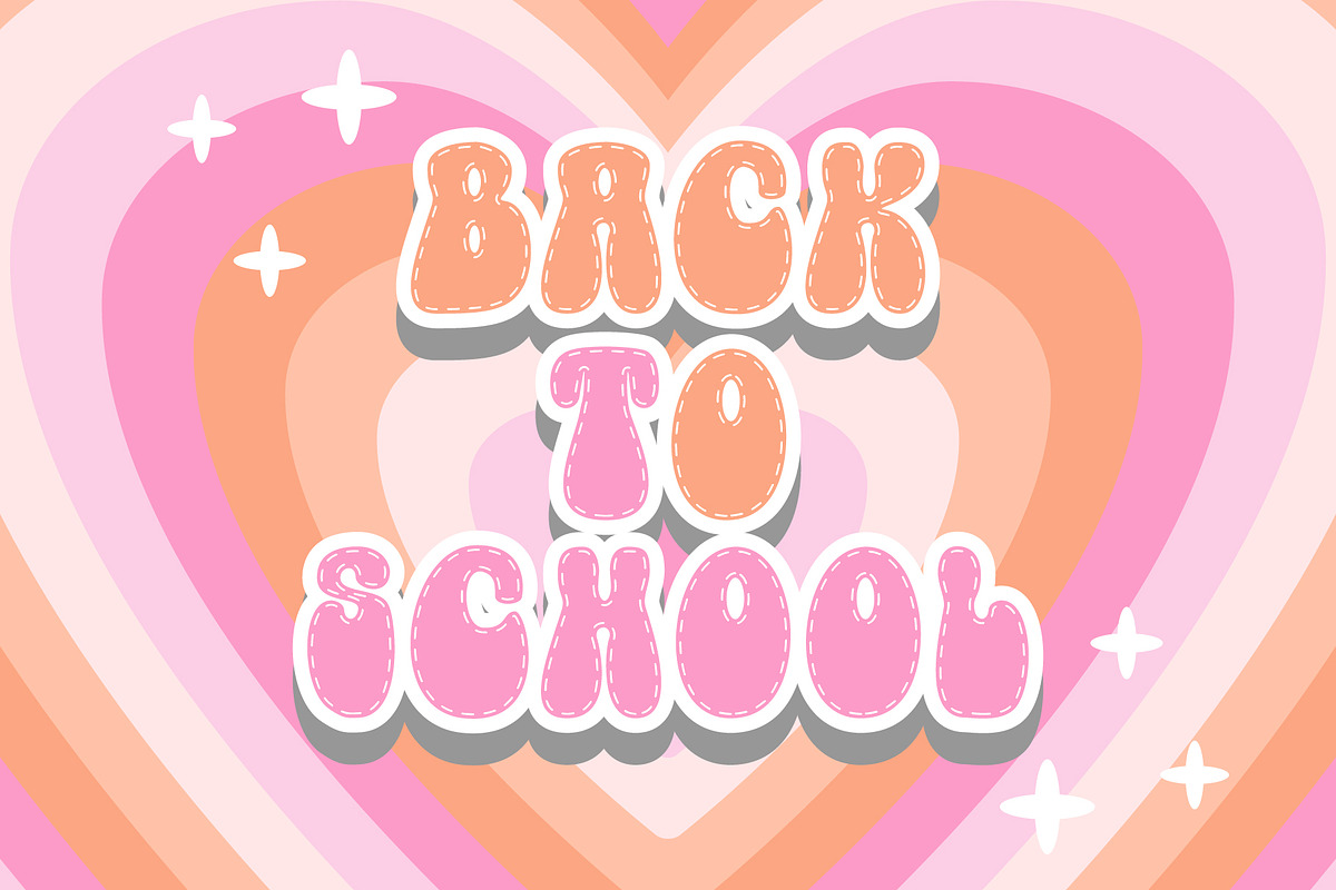 Groovy Stitch - Groovy Font, a Handwritten Font by Densu Creative (Photo 4 of 6)