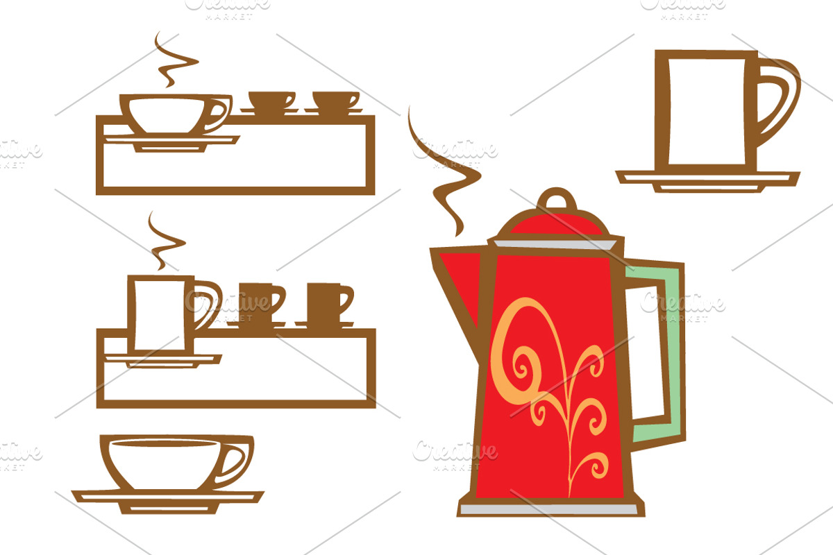 Coffee Group, a Food Illustration by Xochicalco's Ruin