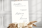 Wedding Minimalist Welcome Sign, an Invitation Template by TheSimplySereneShop (Thumbnail 2 of 9)