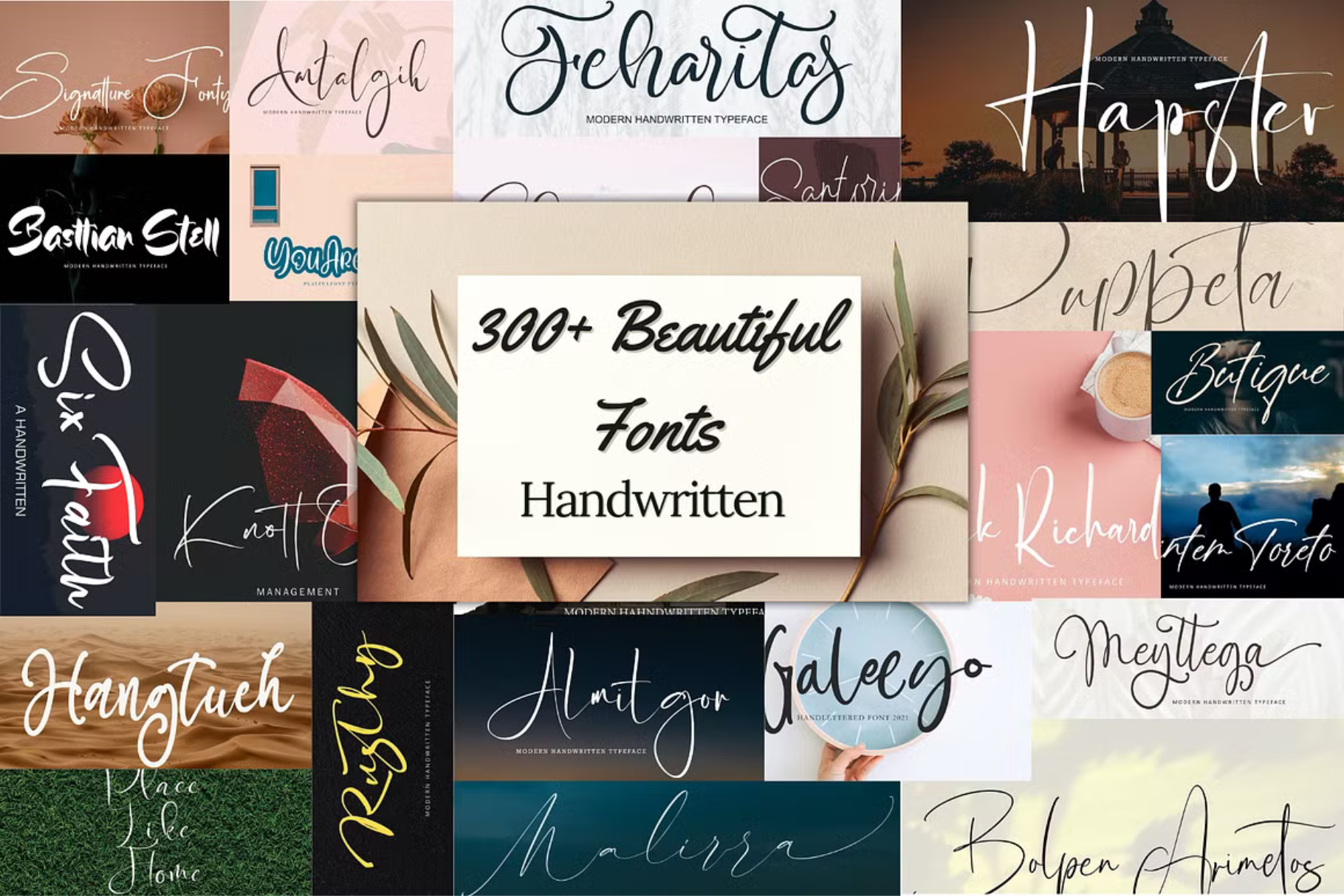 300+ Modern Handwritten Script Fonts, a Script Font by ThePhoton