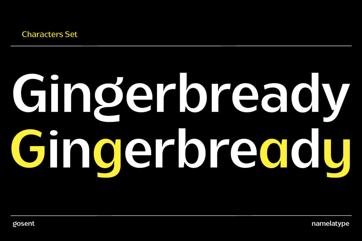 Gosent | Modern Sans Serif Typeface, a Sans Serif Font by Namela Studio (Photo 7 of 10)