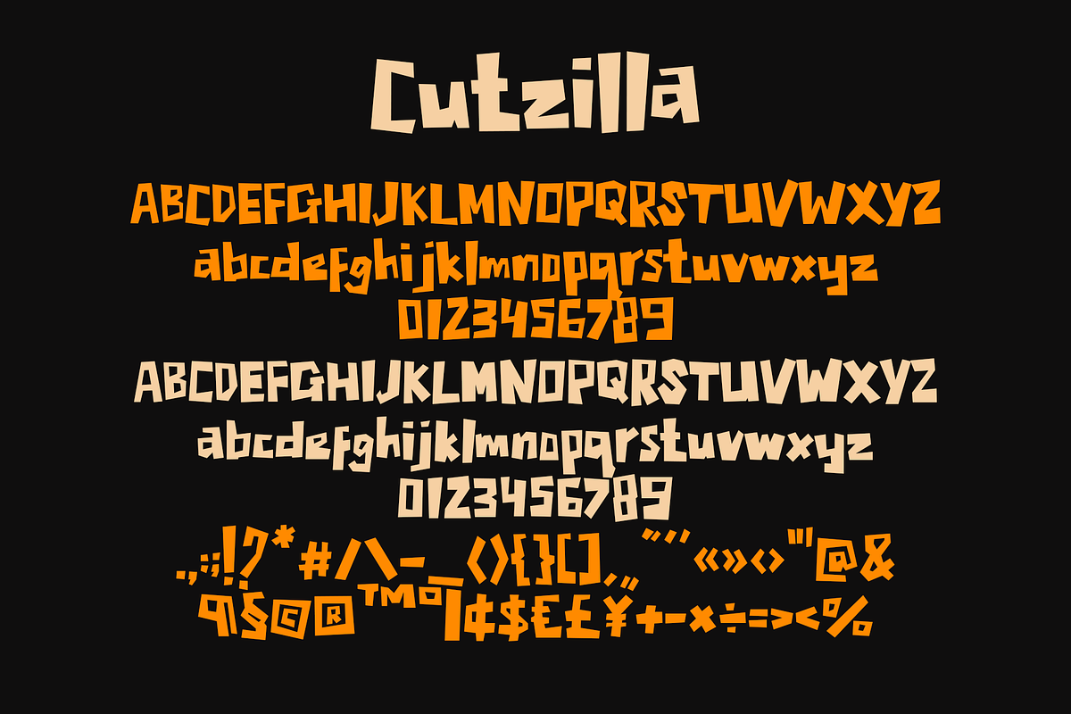 Cutzilla – Playful Display Font, a Font by alphArtype (Photo 8 of 10)