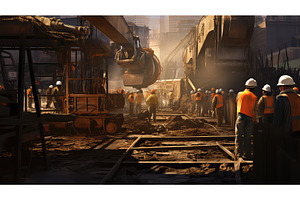 transit subway construction ai, an Industrial Photo by pikepicture