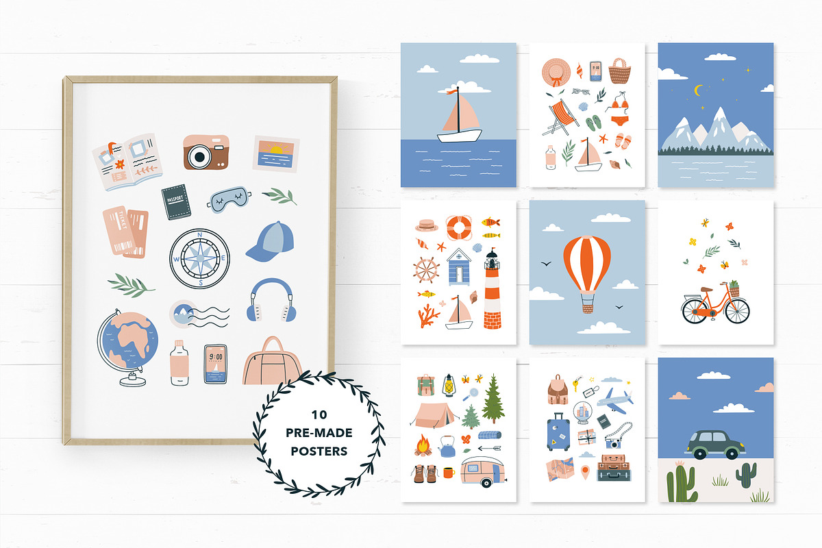 Travel Illustrations & Patterns, an Illustration by Redchocolate (Photo 4 of 9)