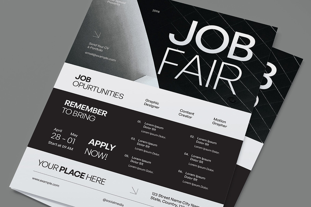 Job Fair Flyer, a Flyer Template by graphicook (Photo 2 of 3)