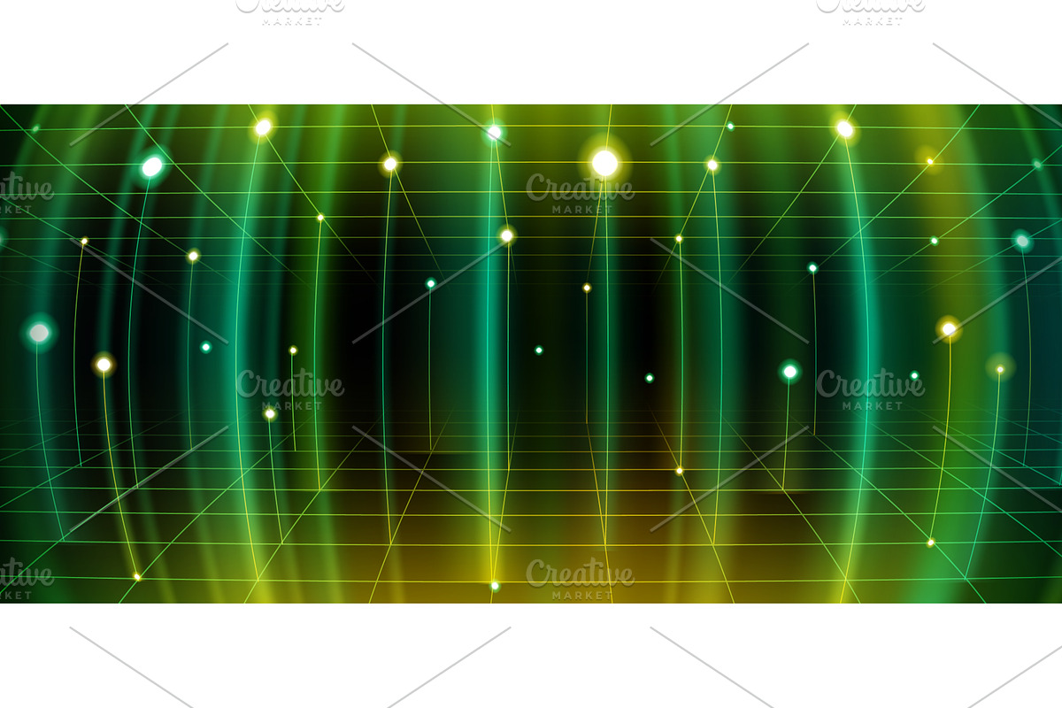 High tech banner with green, a Technology Illustration by art PVP - market