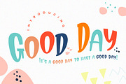 Good Day Fun Display Font, a Font by Kreativ Space (Thumbnail 1 of 4)