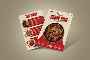 2-Sided Food Menu Flyer Template