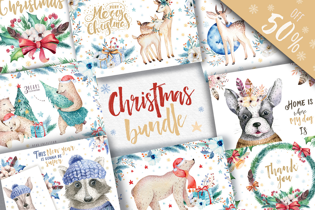 Christmas bundle!, an Animal Illustration by Peace ART (Photo 1 of 6)