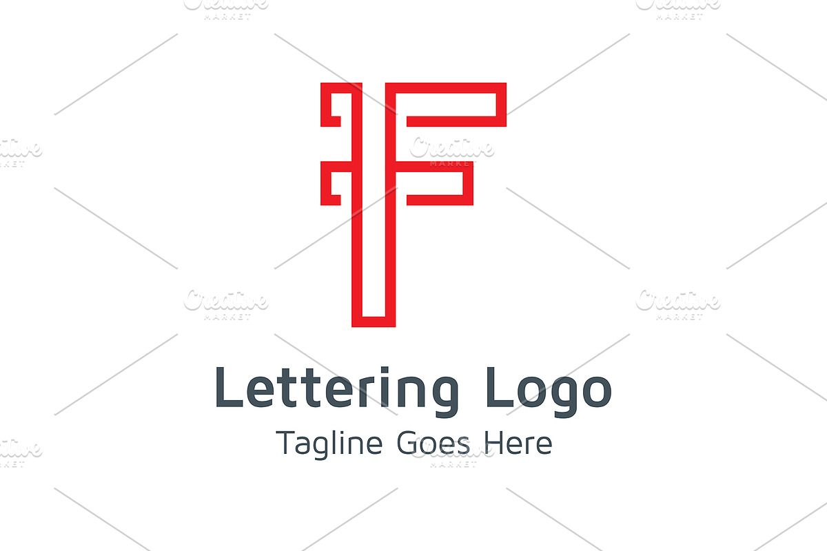 20 Logo Lettering F Template Bundle, a Branding & Logo Template by ...