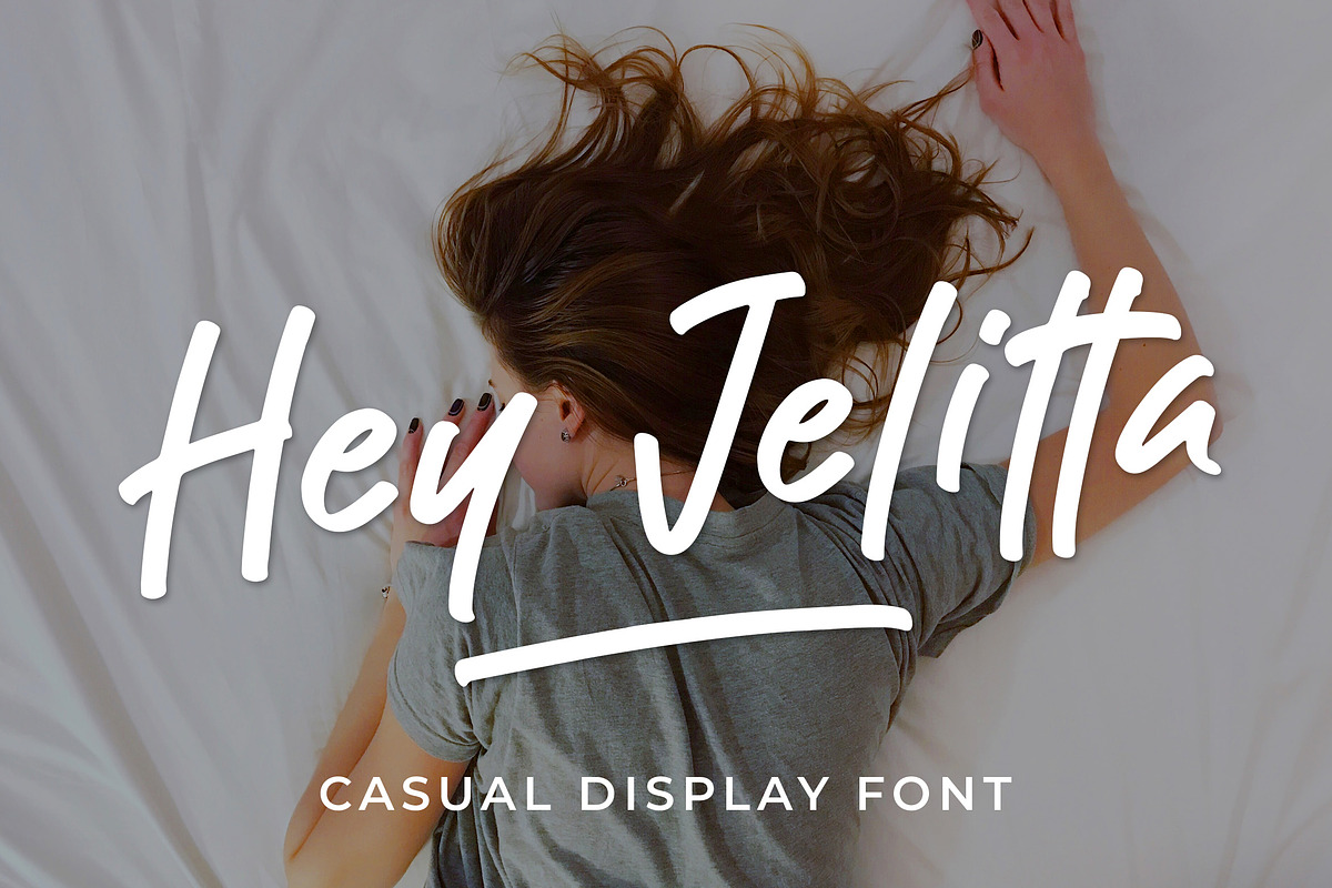 Hey Jelitta - Casual Display Font, a Handwritten Font by MJB Letters (Photo 1 of 10)