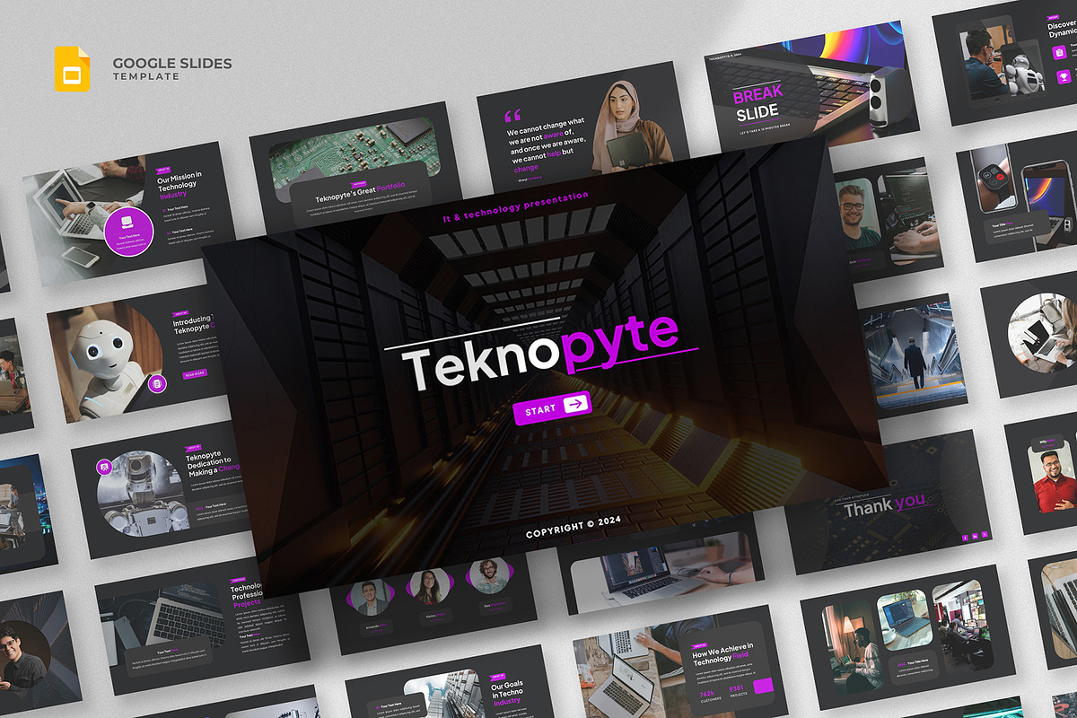 Digital Technology Google Slides, a Presentation Template by fluffstudio (Photo 1 of 5)