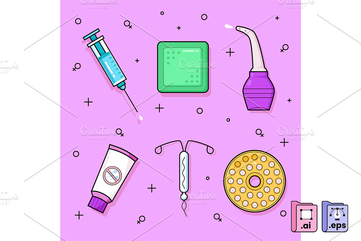 Female Contraception Methods, a Healthcare Illustration by MISS CHATZ (Photo 2 of 3)