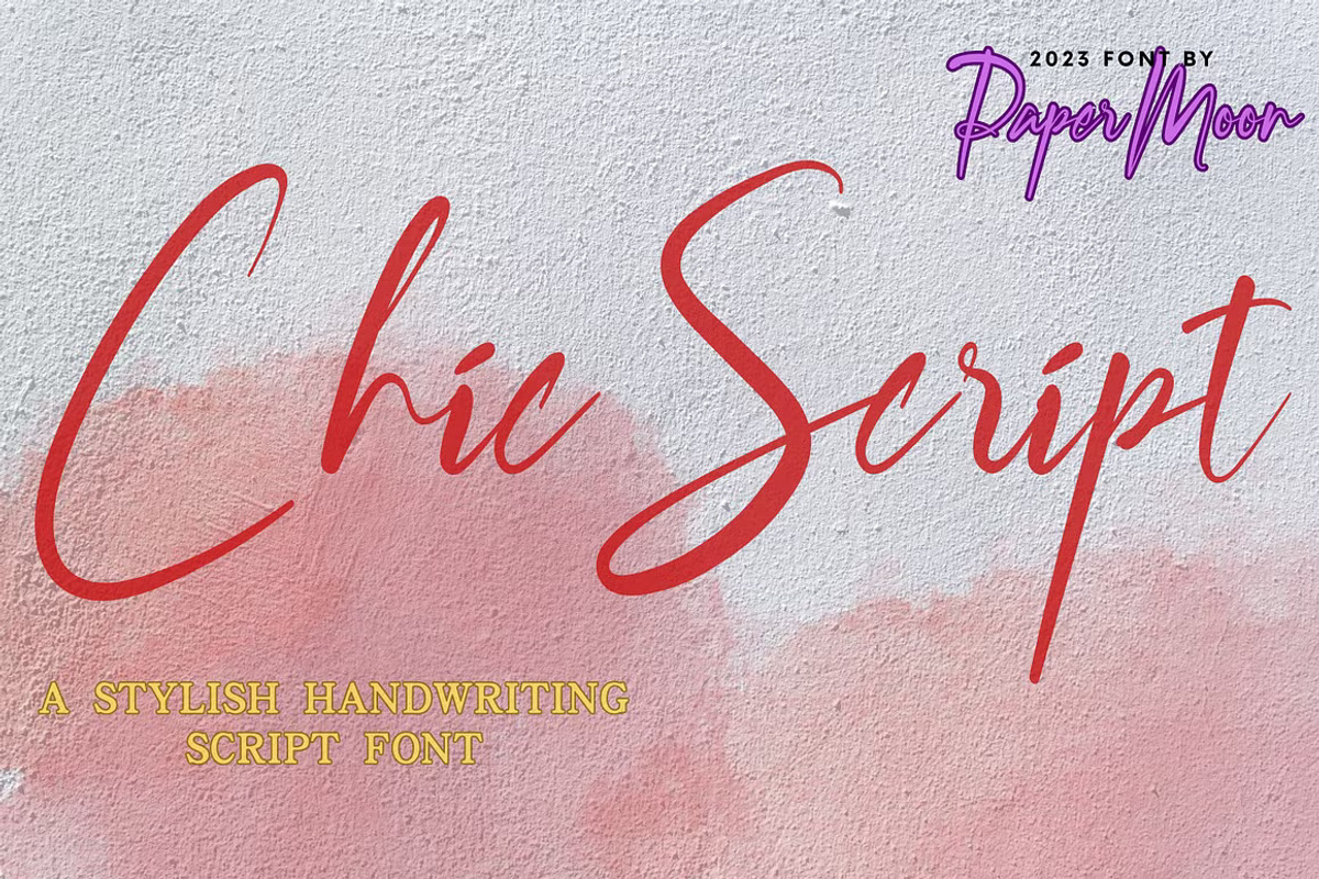 ChicScript Stylish Handwritten Font, a Handwritten Font by GearShift (Photo 1 of 5)