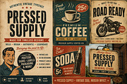 Pressed Supply, a Sans Serif Font by Art StoreID (Thumbnail 2 of 10)