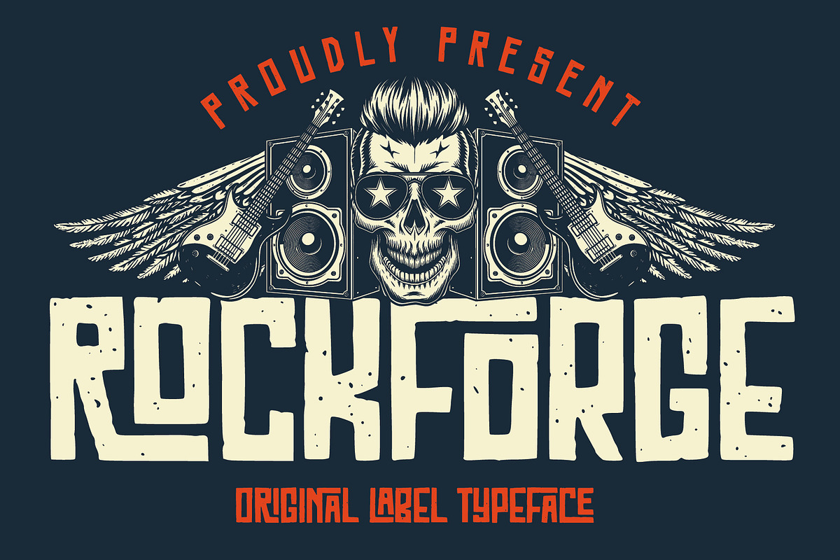 Rockforge Label Font, a Font by Vozzy Vintage Fonts (Photo 1 of 8)