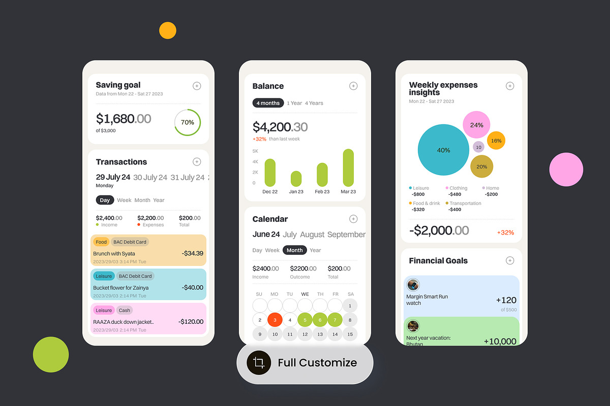 Trax - Finance Cards UI KIT, an UI Kit Template by SLAB! Design (Photo 3 of 4)