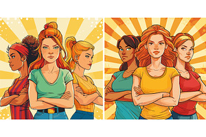 Woman power cartoon vector concepts, an Object Illustration by Valerie Bodnar