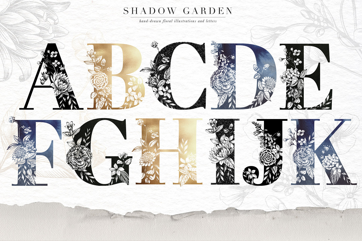Shadow Garden Botanical Monograms, an Illustration by Eclectic Anthology (Photo 5 of 15)