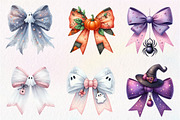 Halloween Coquette Bow Clipart, an Illustration by CreationArt (Thumbnail 2 of 5)